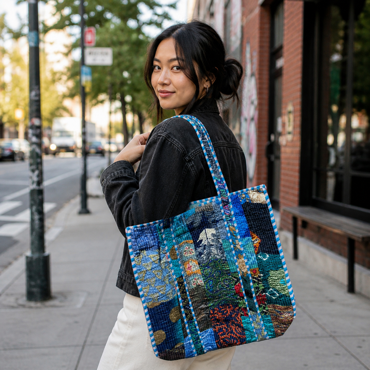 Sari Patchwork Tote