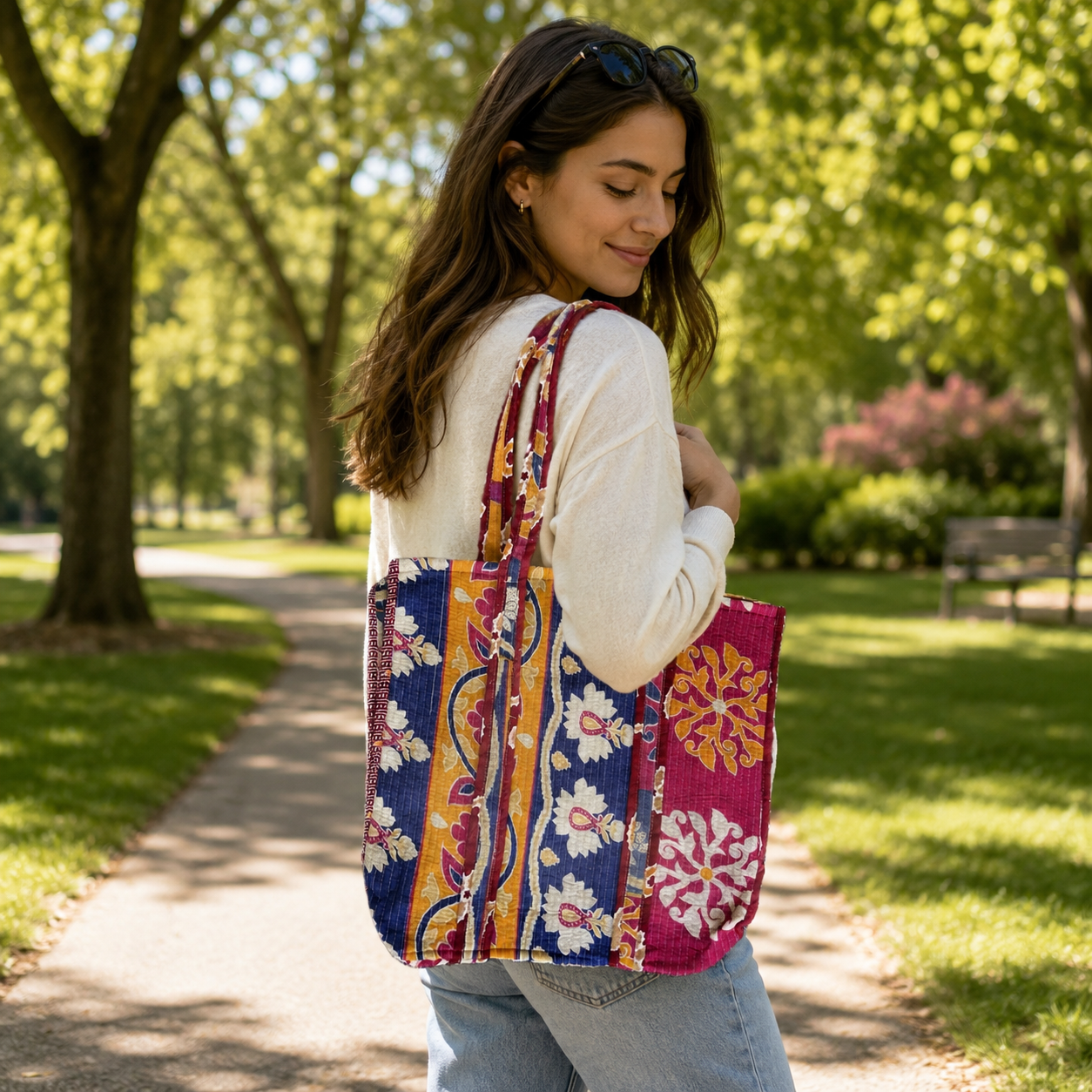 Vintage Sari Tote