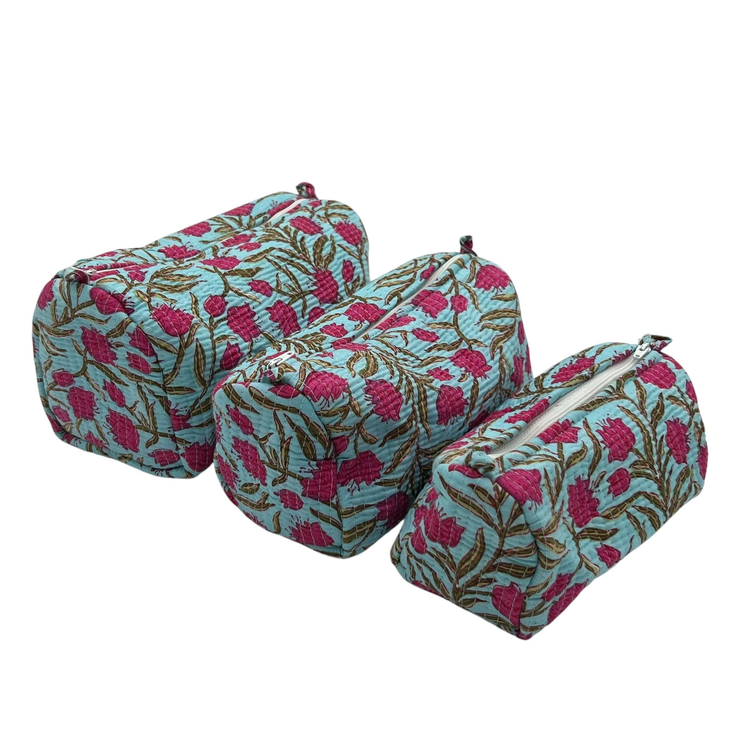 Block Printed Bag Set of 3