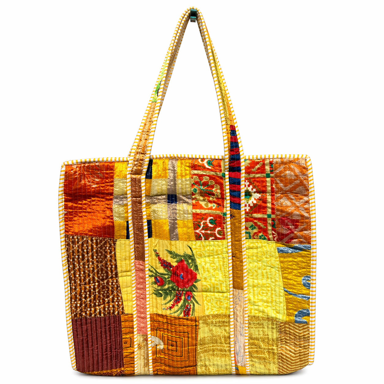 Sari Patchwork Tote Amber