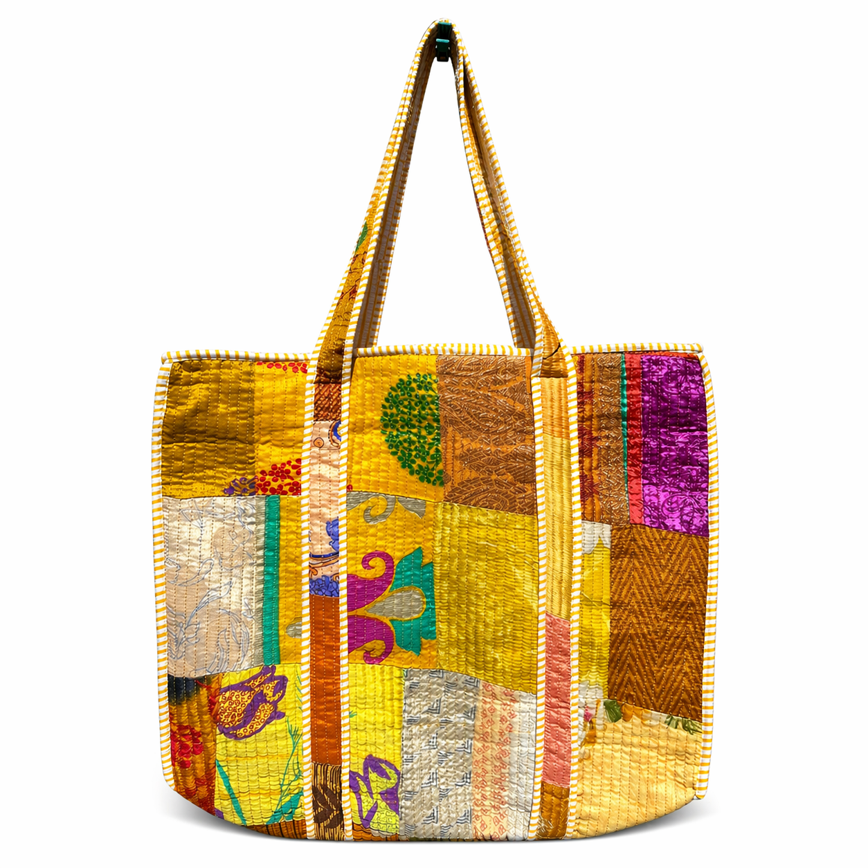 Sari Patchwork Tote Amber