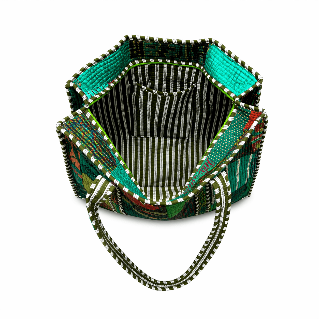 Sari Patchwork Tote Turquoise