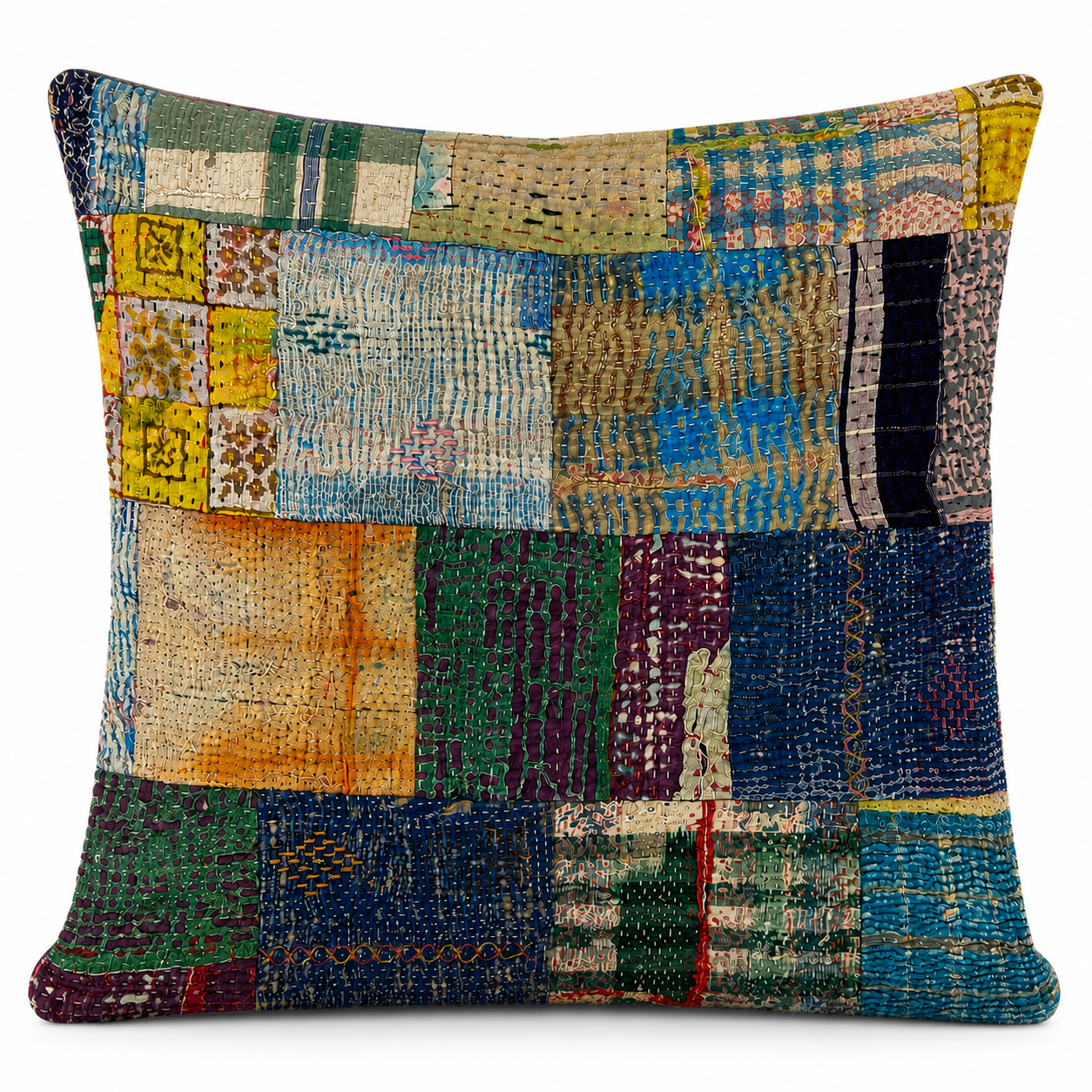 Kantha Patchwork Cushion Cover 50x50cm
