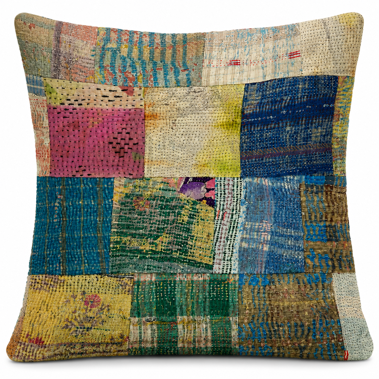 Kantha Patchwork Cushion Cover 50x50cm