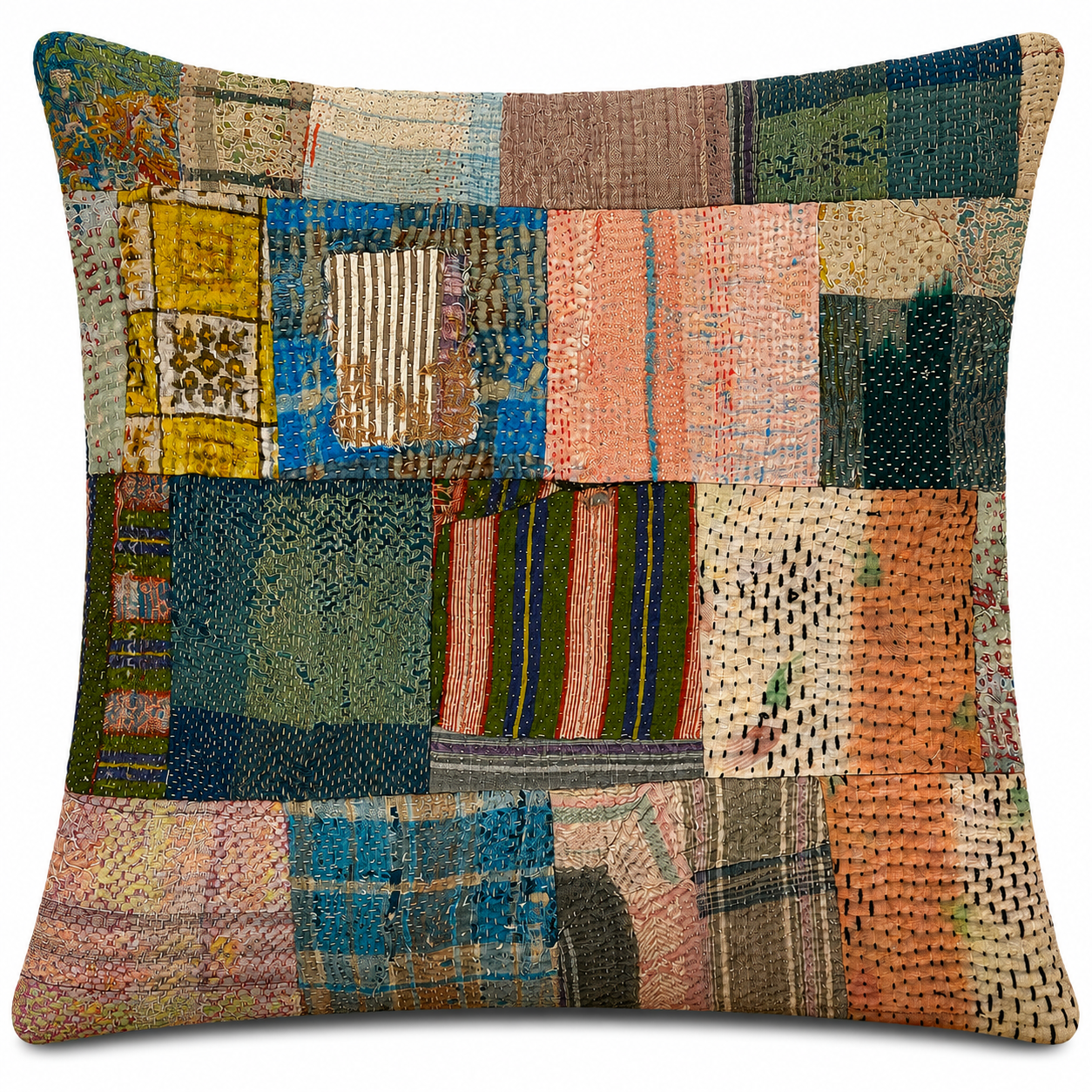 Kantha Patchwork Cushion Cover 50x50cm