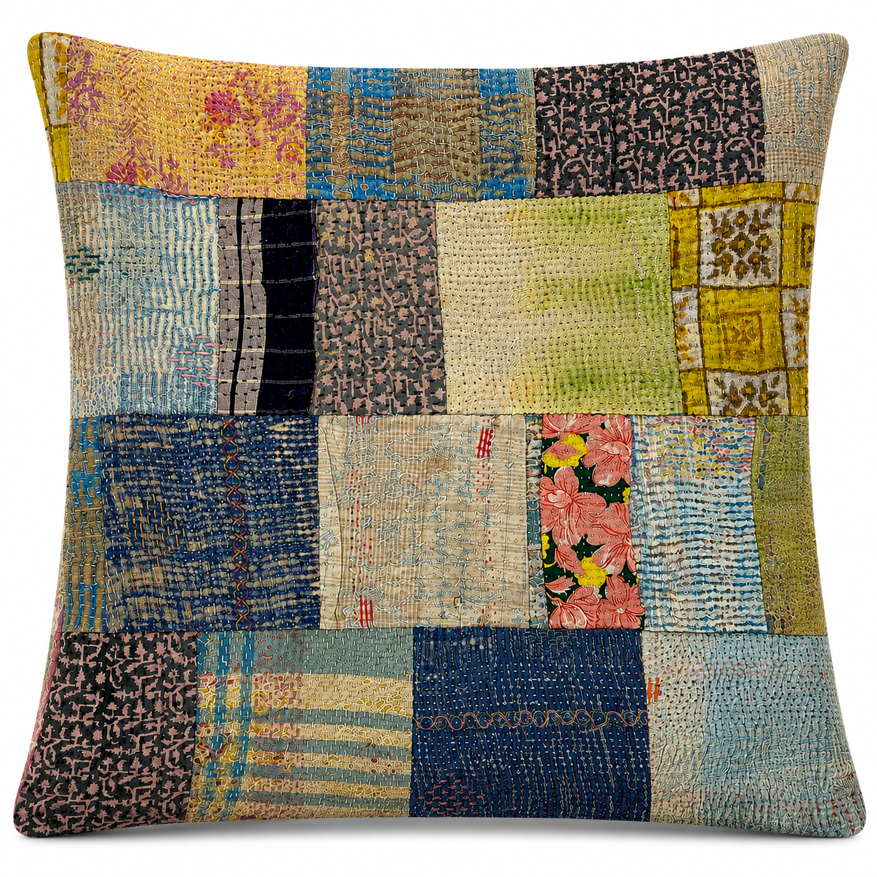 Kantha Patchwork Cushion Cover 50x50cm