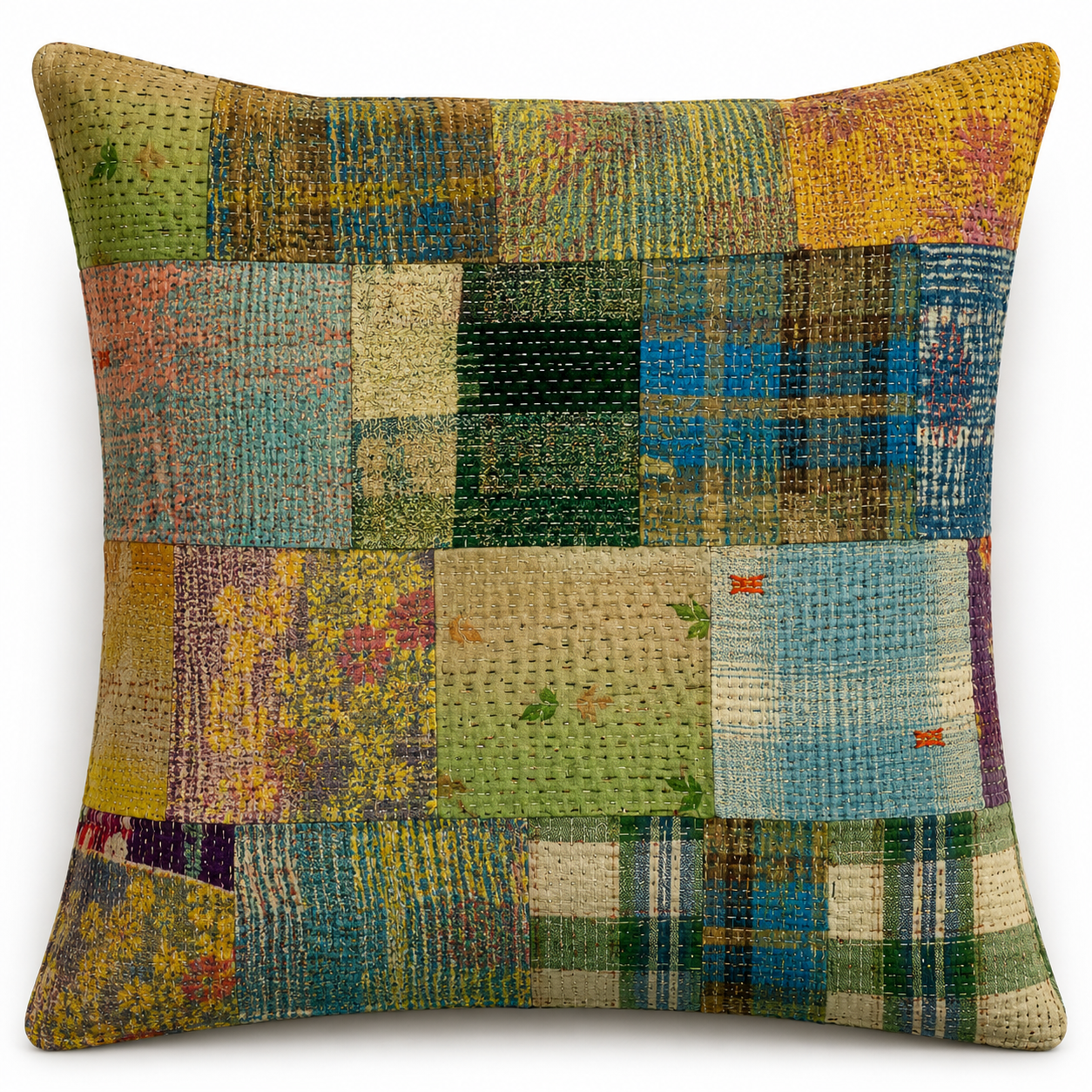 Kantha Patchwork Cushion Cover 50x50cm