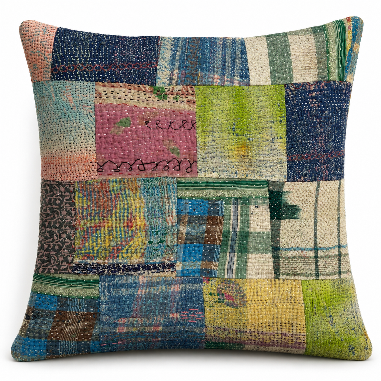 Kantha Patchwork Cushion Cover 50x50cm
