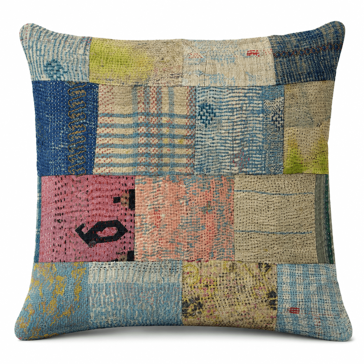 Kantha Patchwork Cushion Cover 50x50cm