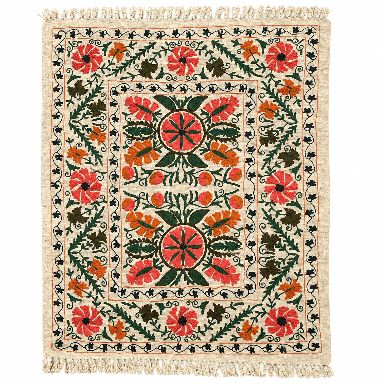 Suzani Slub Tapestry/Throw