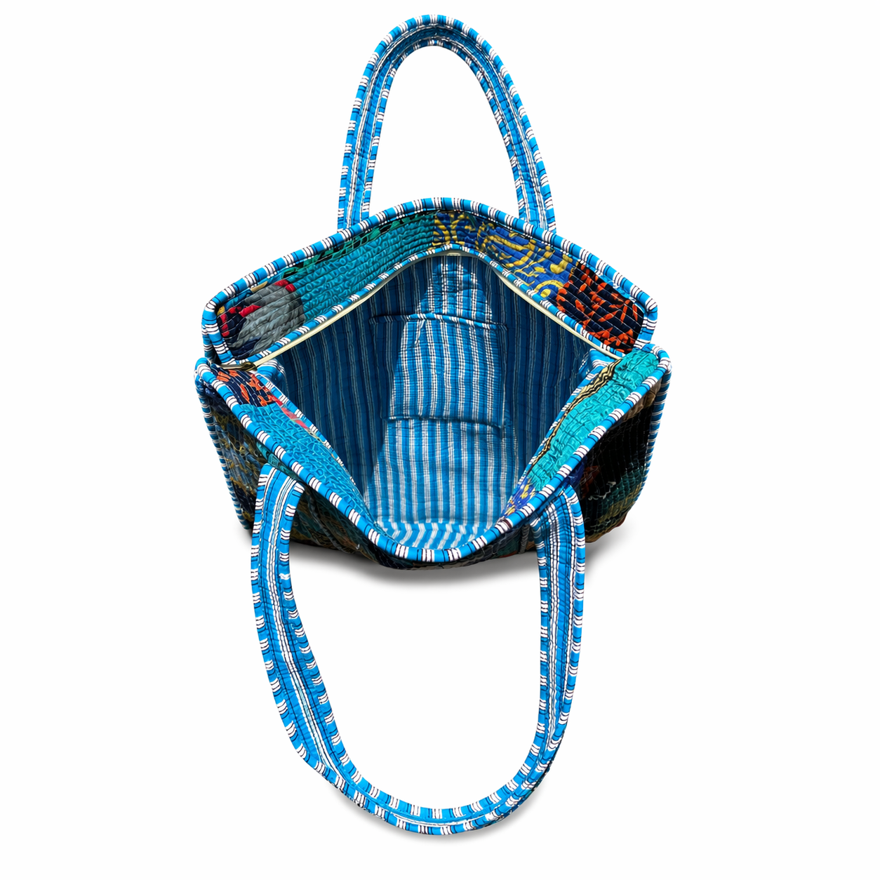Sari Patchwork Tote Blue