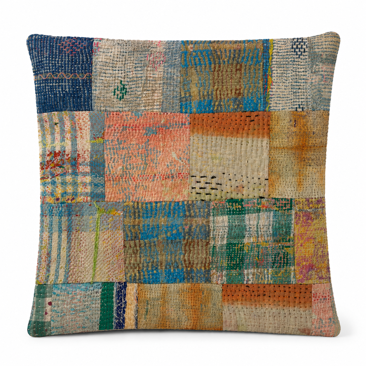 Kantha Patchwork Cushion Cover 50x50cm