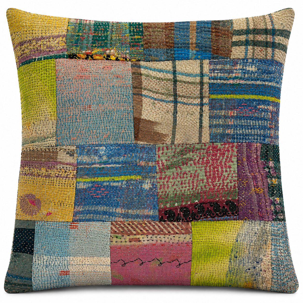 Kantha Patchwork Cushion Cover 50x50cm