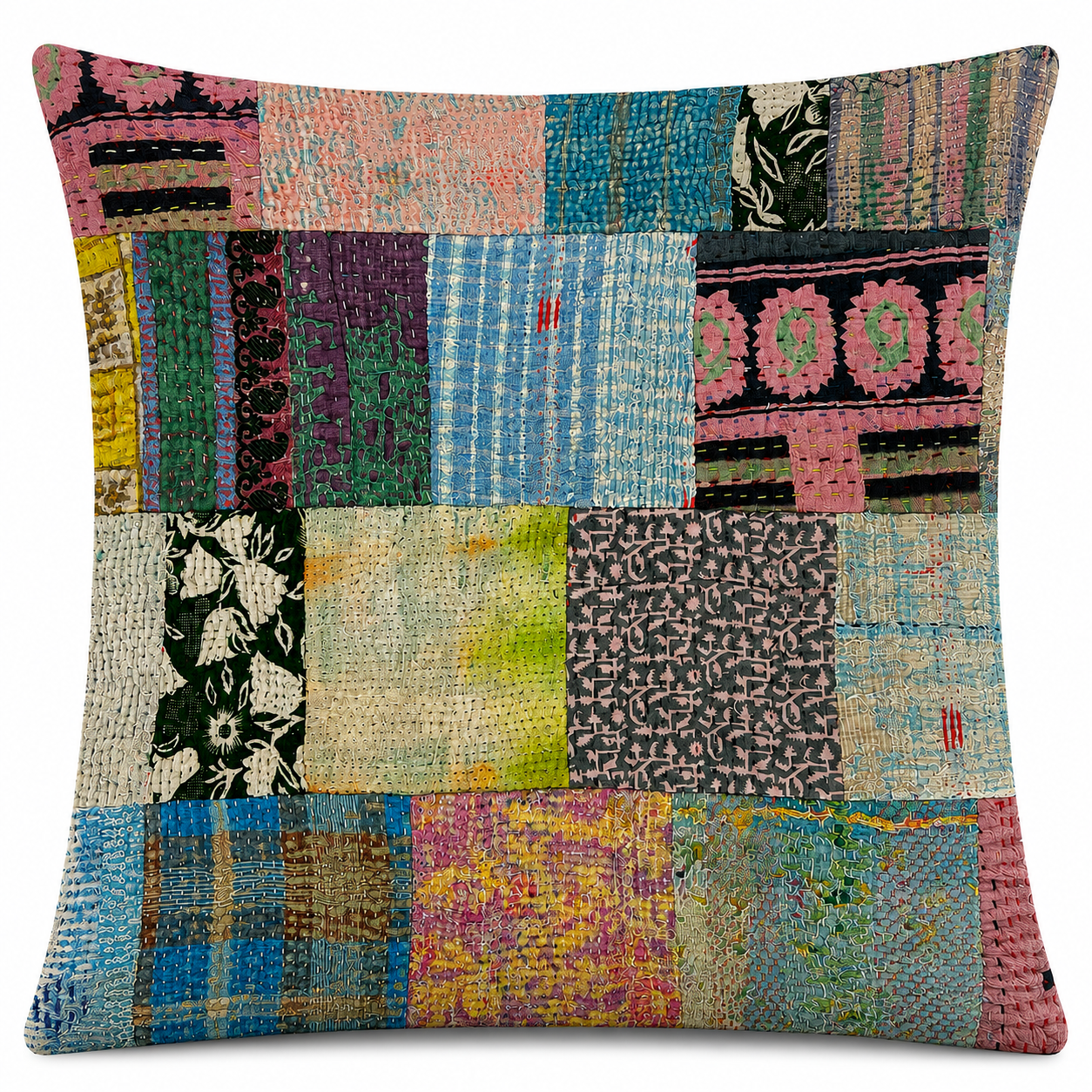 Kantha Patchwork Cushion Cover 50x50cm