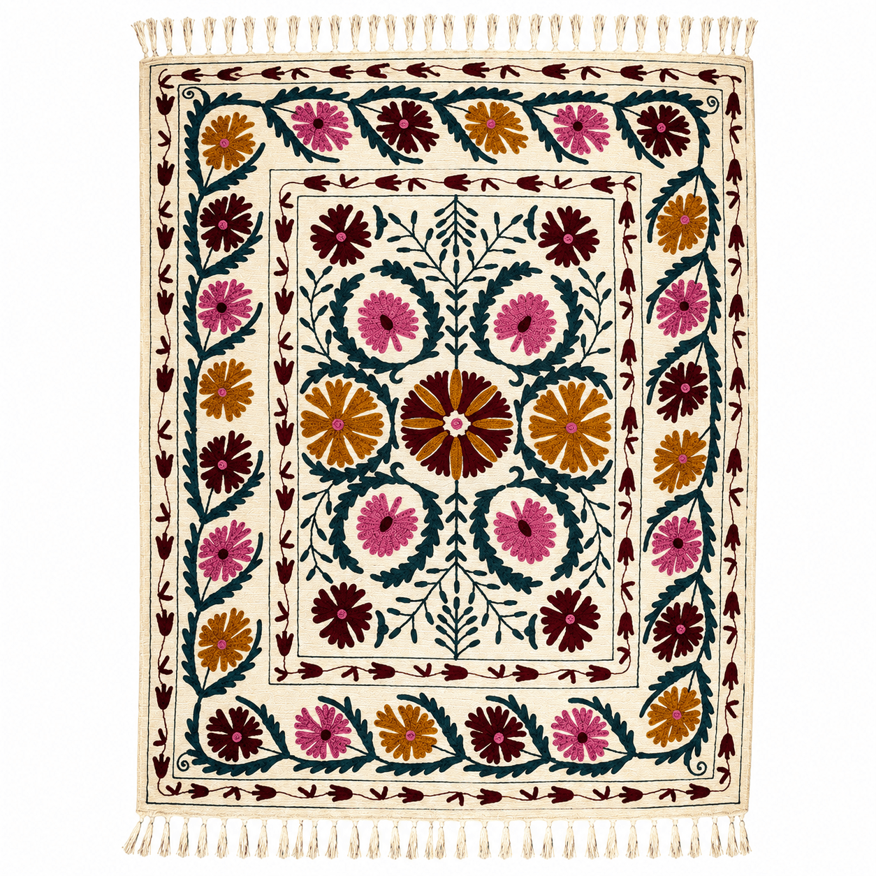 Suzani Slub Tapestry/Throw
