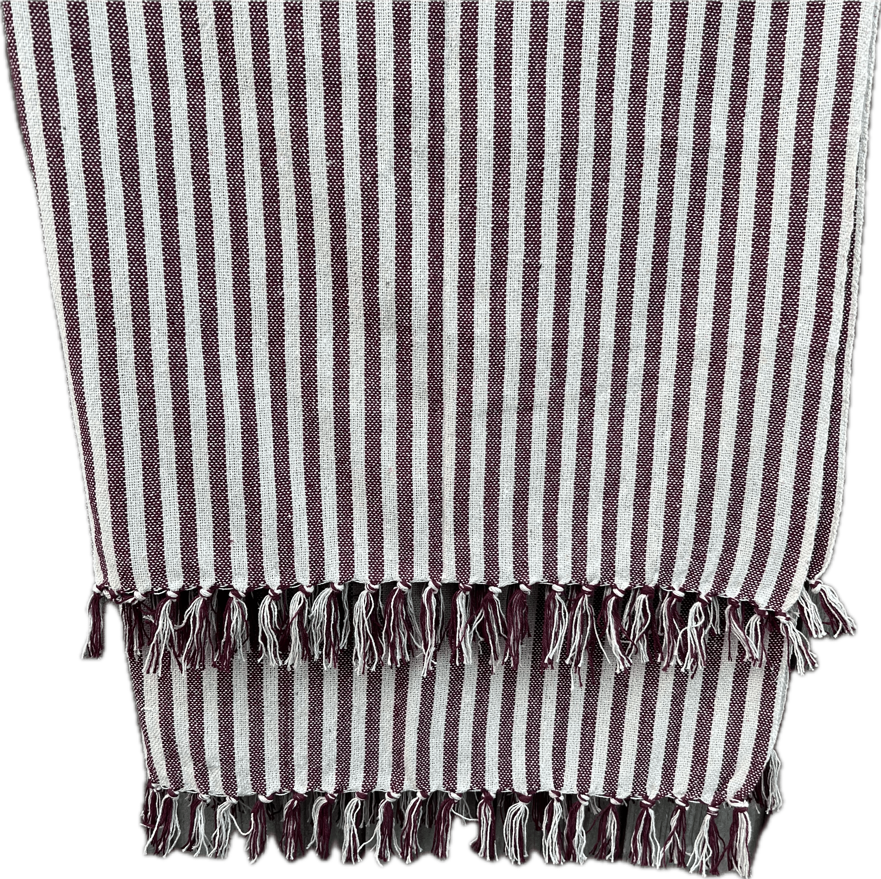 Provincial Throw Burgundy/Natural