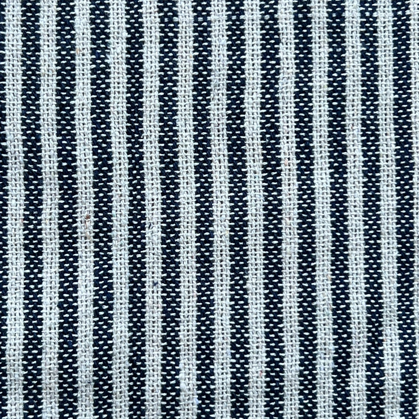 Provincial Throw Navy/Natural Fine Stripe