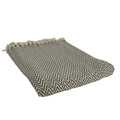 Chevron Cotton Throw Natural/Grey