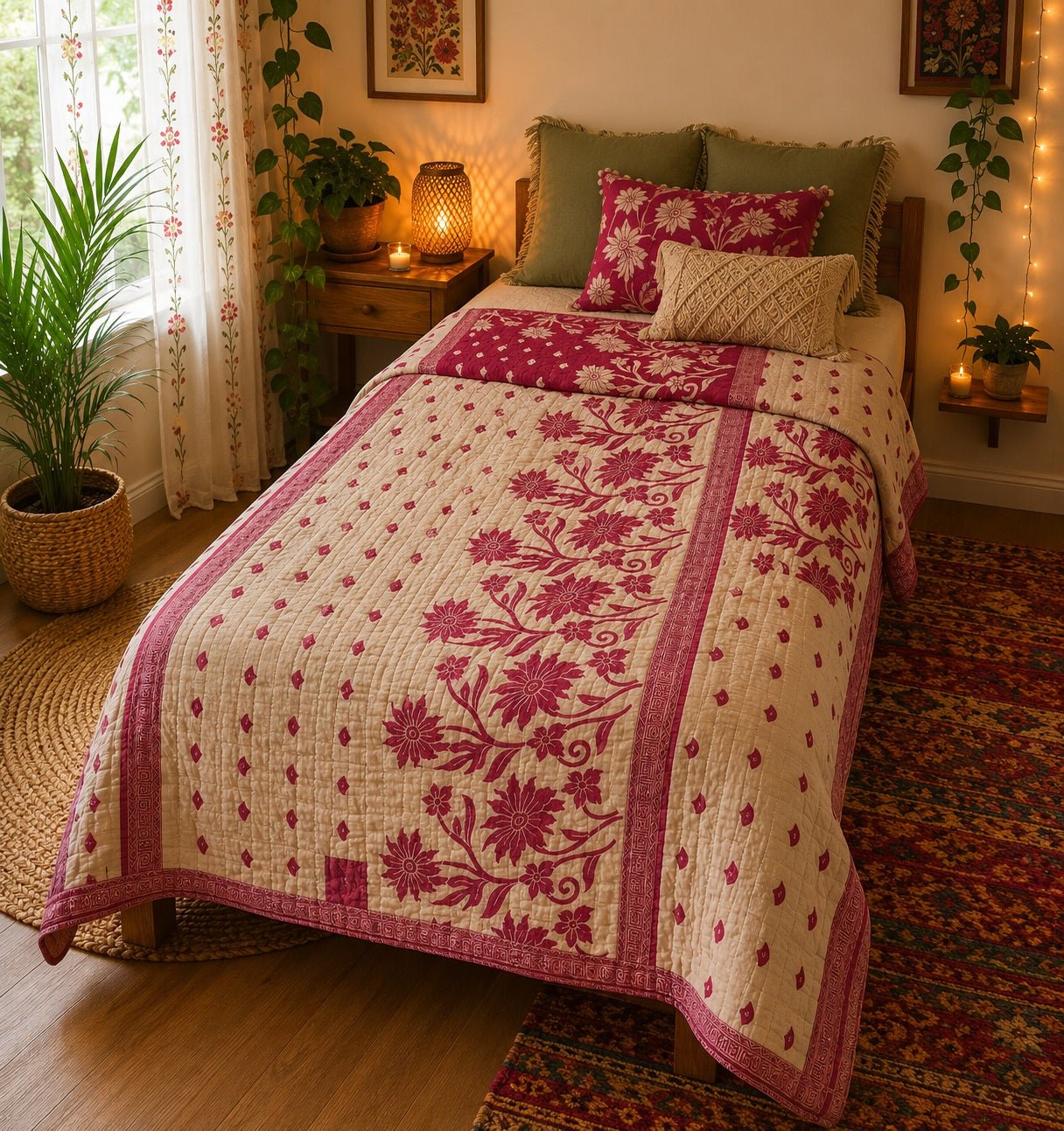 Sari Cotton Quilt - Single Size