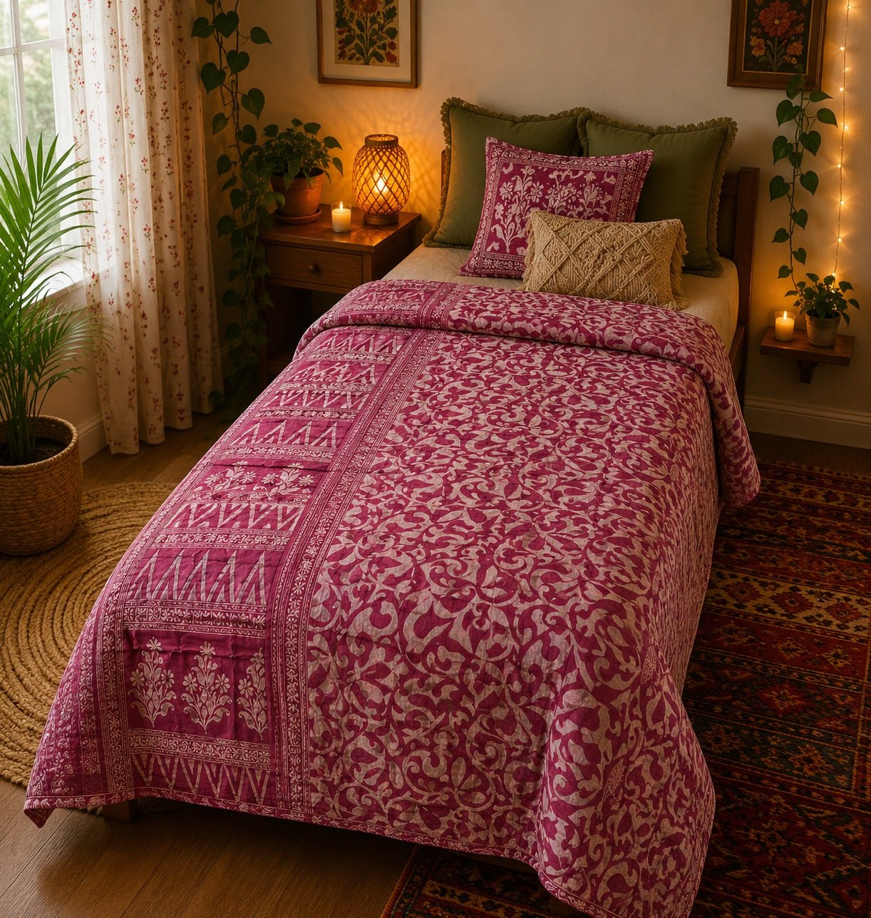 Sari Cotton Quilt - Single Size