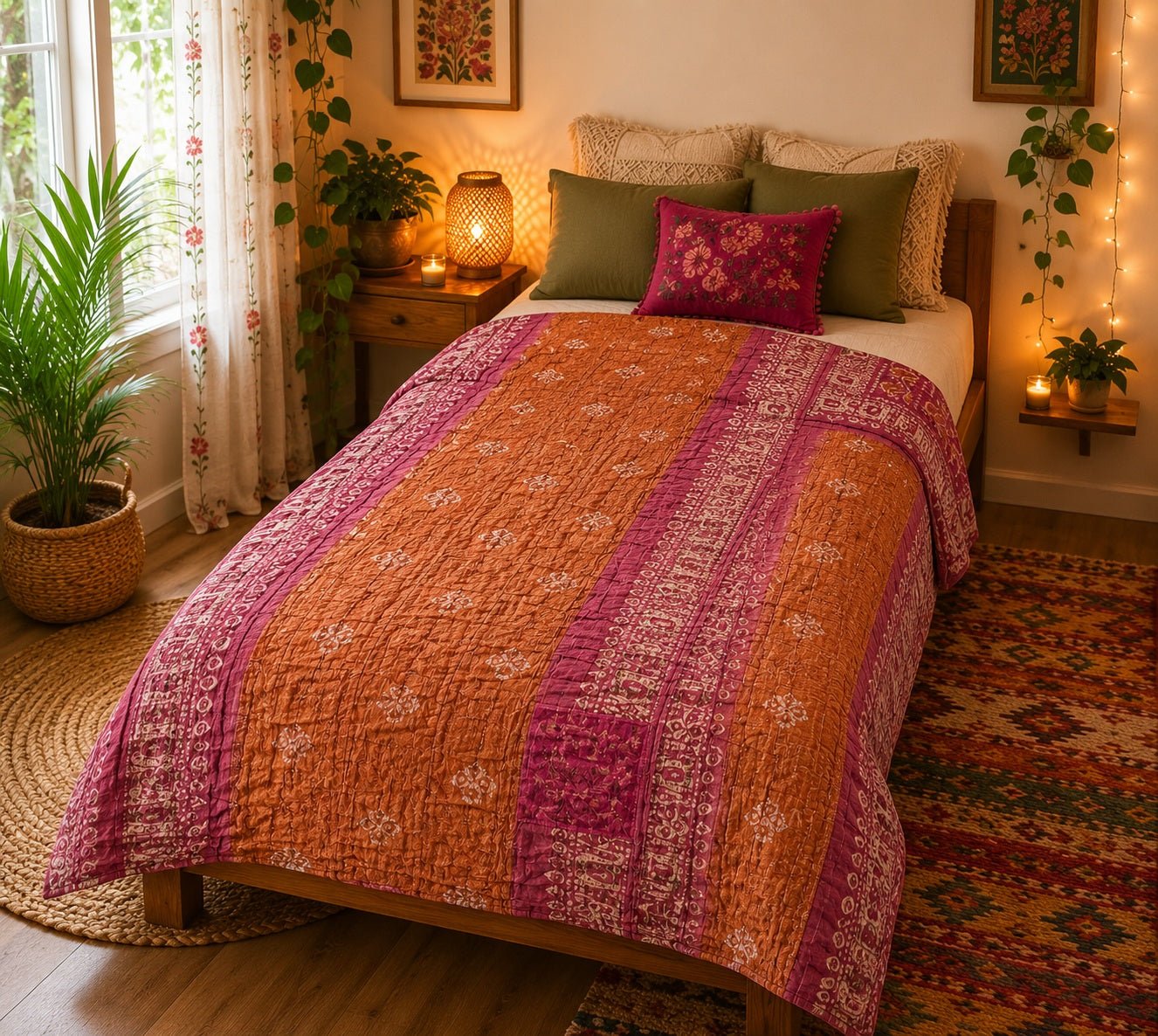 Sari Cotton Quilt - Single Size