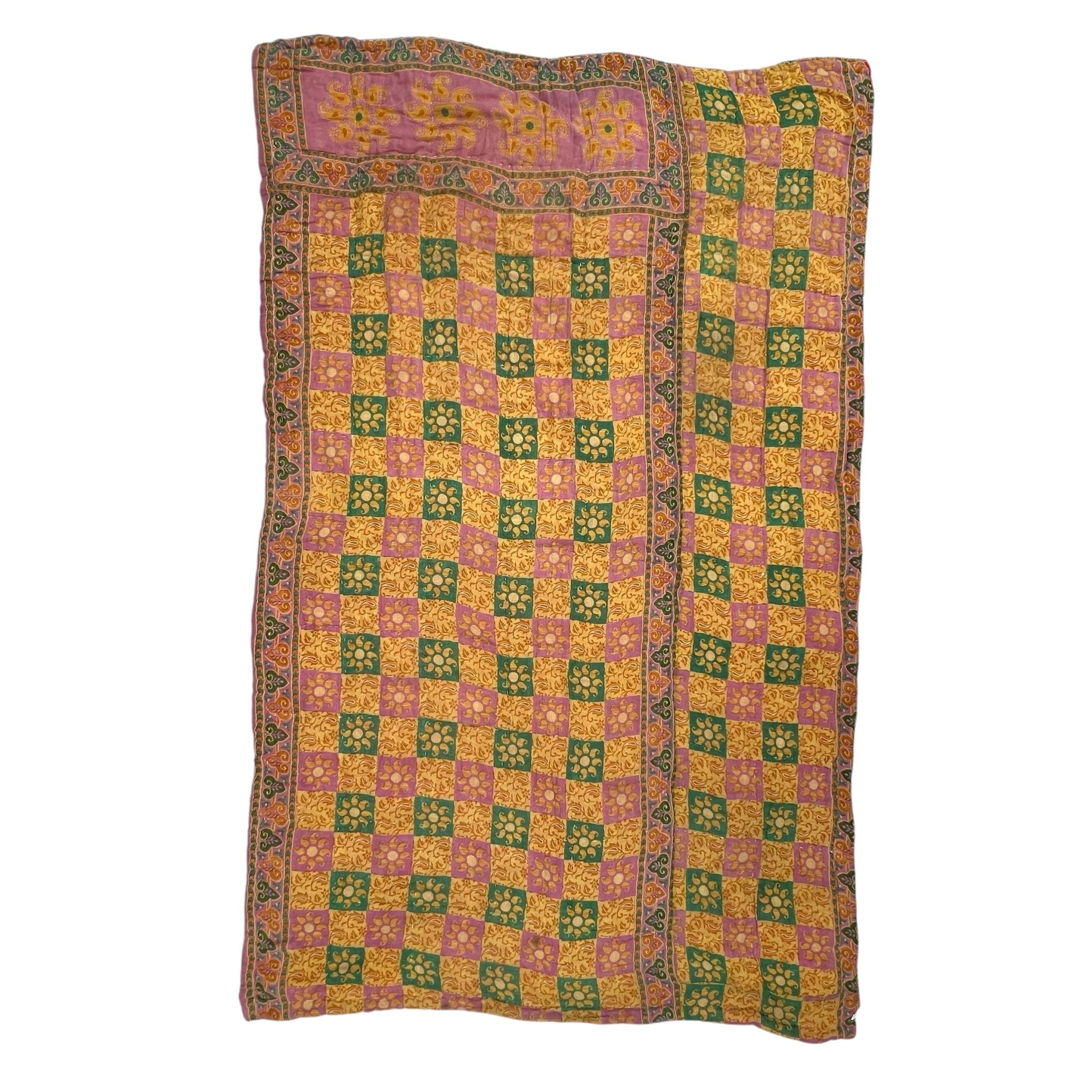 Sari Cotton Quilt - Single Size
